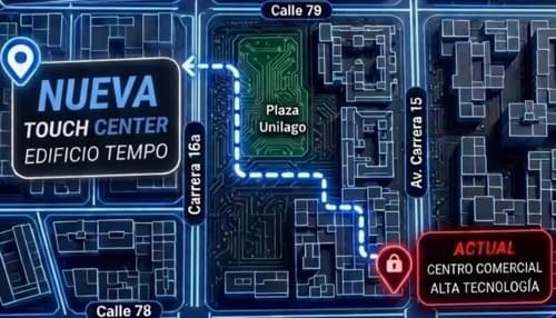 Mapa de ubicación de Touch Center en Edificio Tempo, Bogotá